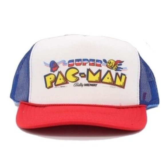Unbranded Other - SUPER PAC-MAN Arcade Game Hat Vintage Trucker Hat Snap Back Adjustable.